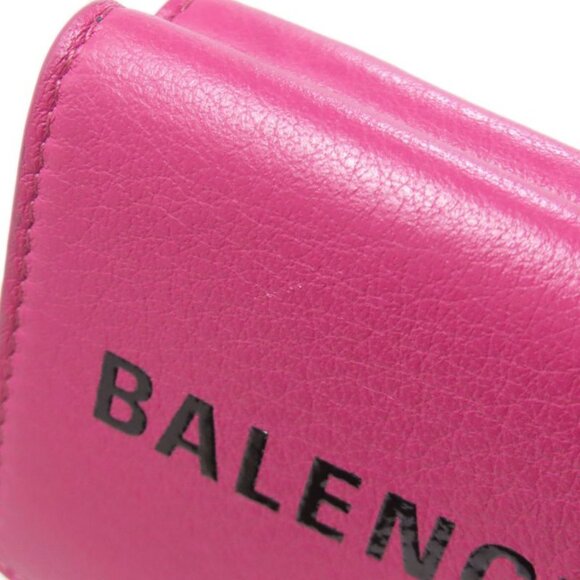 Balenciaga Logo Trifold Wallet Bifold Leather - Picture 15 of 15